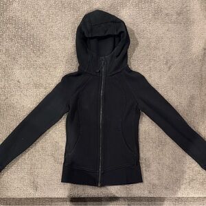 Lululemon Black Hooded full Zip-Up hoodie. Worn and washed once.